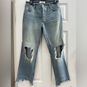 Free people low rise distressed jeans